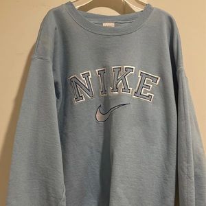 light blue vintage nike crewneck